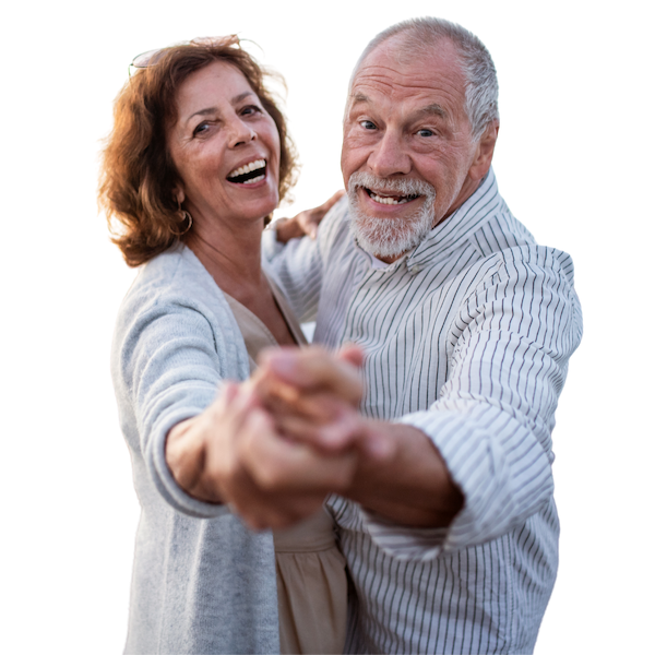 Happy Senior Couple Dancing in Lake Tapps, WA